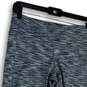 Womens Blue Heathered Elastic Waist Pull-On Cropped Leggings Size Medium image number 2