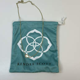 Designer Kendra Scott Gold-Tone Lobster Lock Gemstone Pendant Necklace alternative image