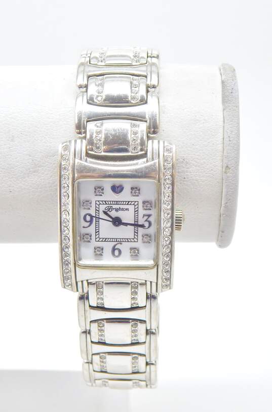 Brighton Silver Tone Icy & Black 'Encino & Turin' Watches 139.4g image number 2