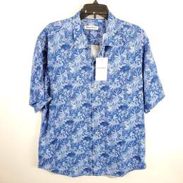 Tommy Bahama Men Blue Printed Button Up Shirt L NWT