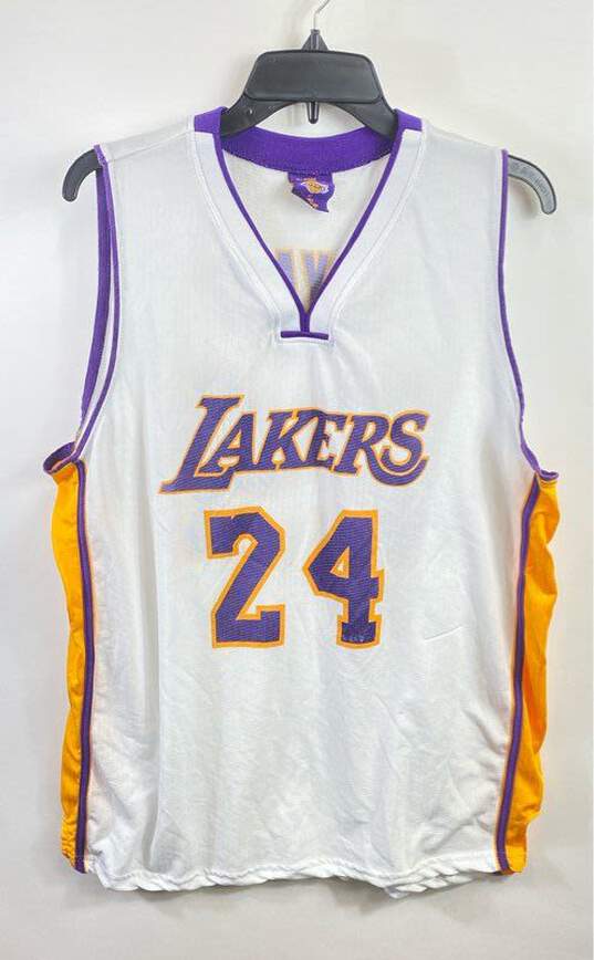 LA Lakers Men White Kobe Bryant #24 Stadium Giveaway Jersey XL image number 1