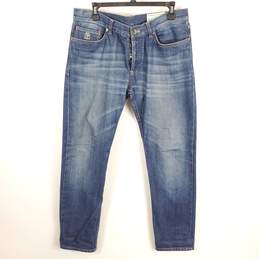 Brunello Cucinelli Men Blue Slim Jeans Sz 34