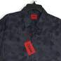 NWT Hugo Boss Mens Blue Gray Snake Print Spread Collar Button-Up Shirt Size XL image number 3