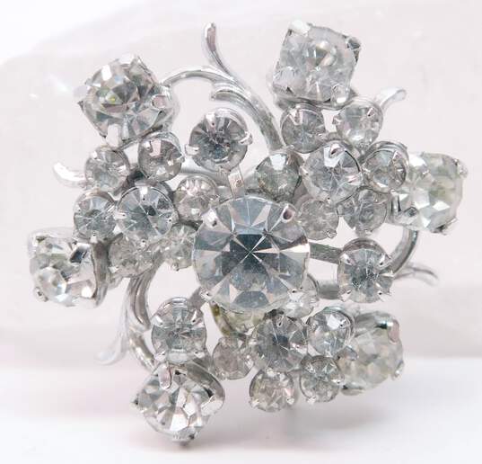 VNTG Icy Clear Rhinestone Brooch Variety 63.3g image number 5
