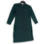 Womens Green Studded 3/4 Sleeve Round Neck Knee Length Shift Dress Size XS image number 2