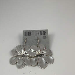 Designer Robert Lee Silver-Tone Morris Soho Floral Drop Earrings