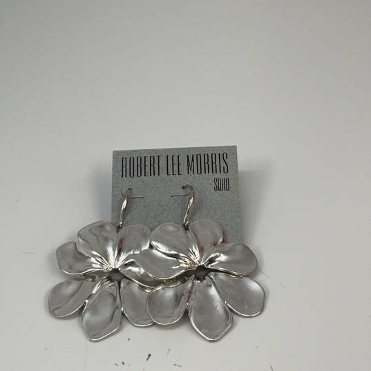 Designer Robert Lee Silver-Tone Morris Soho Floral Drop Earrings image number 1