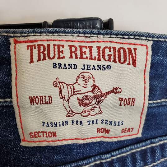 True Religion Women Blue Denim Mini Skirt Sz 27 NWT image number 3