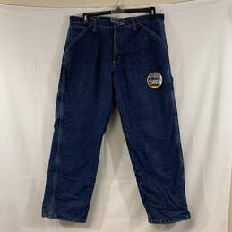 Men's Medium Wash Wrangler Fleece-Lined Carpenter Jeans, Sz. 34x30