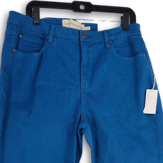 NWT Womens Blue Denim Medium Wash 5-Pocket Design Straight Leg Jeans Sz 16 image number 3