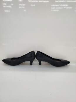 Women Clanks Black leather Heels Size-9.5 New alternative image