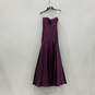 NWT Womens Purple Sweetheart Neck Strapless Back Zip Maxi Dress Size 4 image number 2