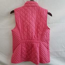 Talbots Solid Pink Quilted Polyester Puffer Vest Size XS alternative image