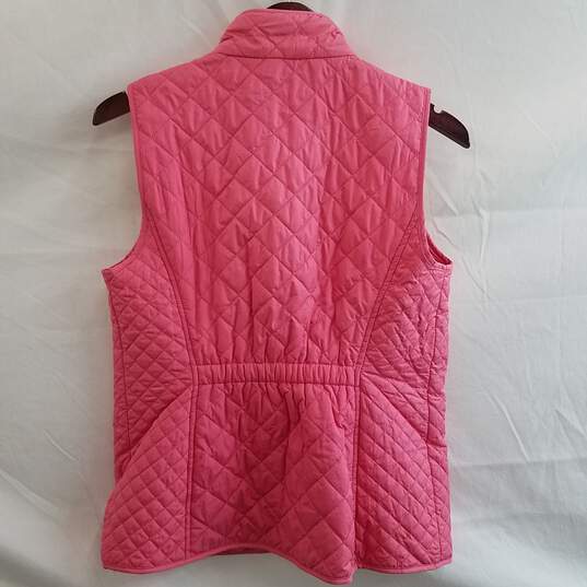 Talbots Solid Pink Quilted Polyester Puffer Vest Size XS image number 2