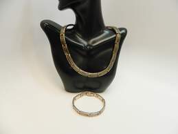 Vintage Taxco Sterling Silver Heavy Link Necklace & Bracelet Set 149.6g