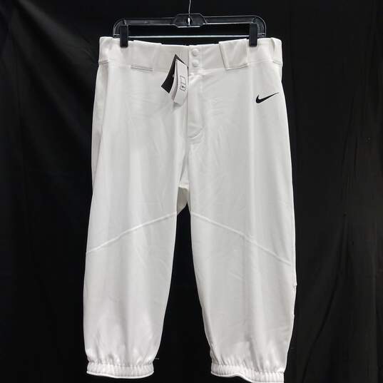 Men's Nike White Baseball Pants Sz L NWT image number 1