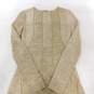 Vintage Bottega Veneta Ivory Wool Blend Bubble Stitch Women's Long Sleeve Dress Size 38 with COA image number 5