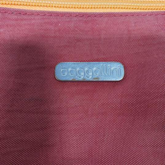 Womens Brown Orange Zipper Outer Pockets Adjustable Strap Crossbody Bag image number 4