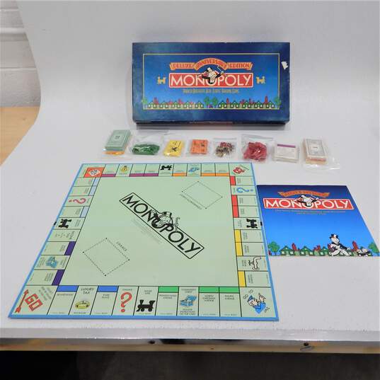 1985 Monopoly Deluxe Anniversary Edition Parker Brothers Original Bonus Pieces image number 1