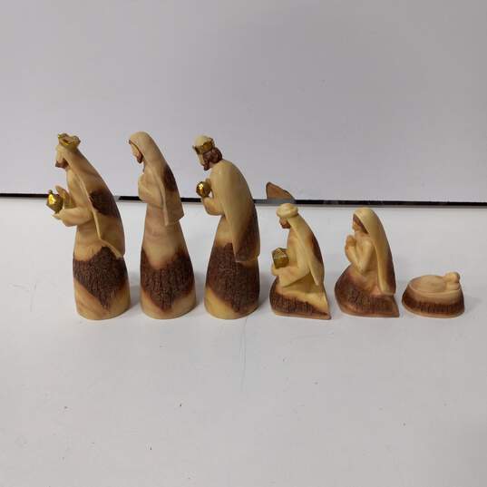 Bundle of Wooden Nativity Scene Display Figurines image number 4