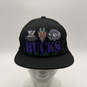 Mens Black Milwaukee Bucks Adjustable Lightweight NBA Snapback Hat One Size image number 1