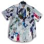 NWT Robert Graham Mens White Abstract Spread Collar Button-Up Shirt Size M image number 1