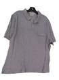 Mens Gray Short Sleeve Chest Pocket Collared Polo Shirt Size XXL image number 1