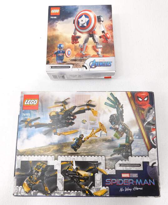 Marvel Super Heroes Factory Sealed Sets 76195: Spider-Man's Drone Duel 76168: Captain America Mech Armor + Polybag Set image number 5