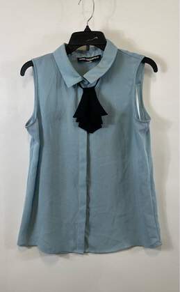 Karl Lagerfeld Blue Sleeveless Blouse - Size Medium alternative image
