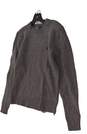 Mens Gray Long Sleeve Crew Neck Knitted Pullover Sweater Size Large image number 2