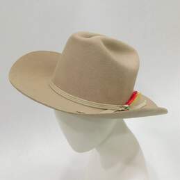 Vintage Rockmount Ranch Wear Fur Blend Size 7 1/8 Tan Cowboy Hat
