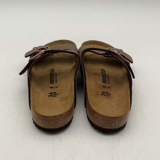Birkenstock Womens Brown Adjustable Buckle Slip-On Slide Sandals Size 34 image number 2