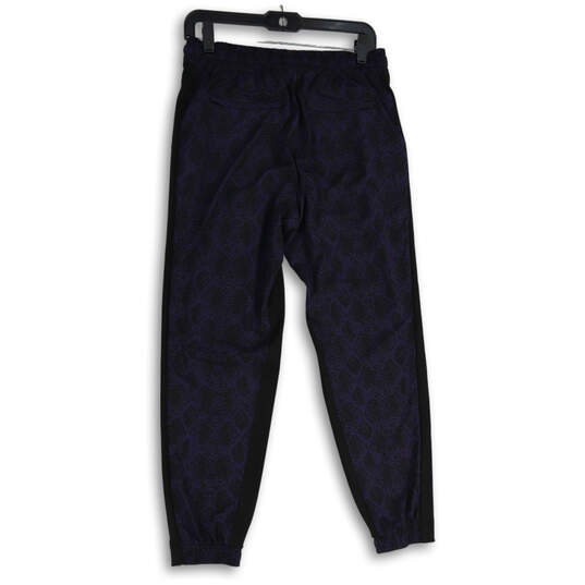 Womens Purple Black Geometric Elastic Waist Pull-On Jogger Pants Size 6 image number 2