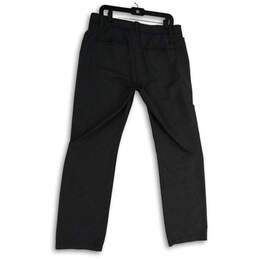Mens Gray Flat Front Slash Pocket Classic Straight Leg Dress Pants Sz 36/32 alternative image
