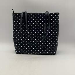 Kate Spade NY Womens Black White Leather Polka Dot Zipper Tote Bag alternative image