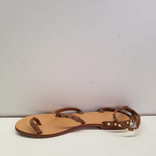 Senso Cassie Tan Leather Studded Ankle Strap Sandals Shoes Women's Size 41 image number 2