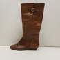 Steven New York Intyce Brown Leather Riding Knee Boots Shoes Women's Size 9.5 M image number 7