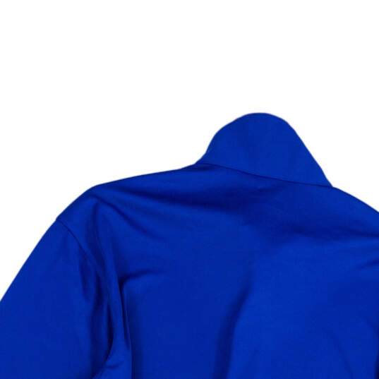 NWT Mens Blue Long Sleeve 1/4 Zip Mock Neck Pullover T-Shirt Size Medium image number 4