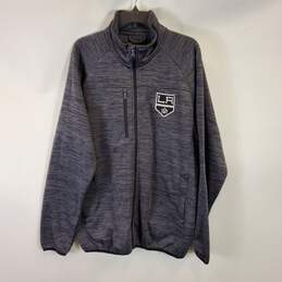 NHL Men Black LA Kings Gray Zip Up Sweater SZ XL