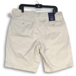 NWT Gap Womens White Flat Front Stretch Pockets Chino Shorts Size 34 alternative image