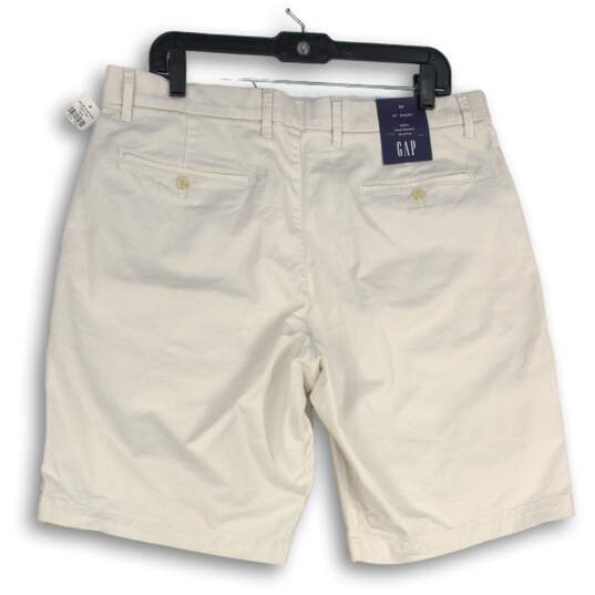 NWT Gap Womens White Flat Front Stretch Pockets Chino Shorts Size 34 image number 2