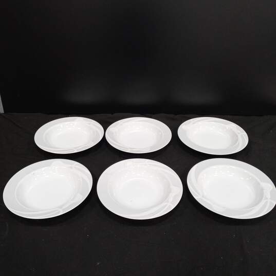 Set of 6 Mikasa Classic Flair Gray Fine China Soup Bowls image number 2