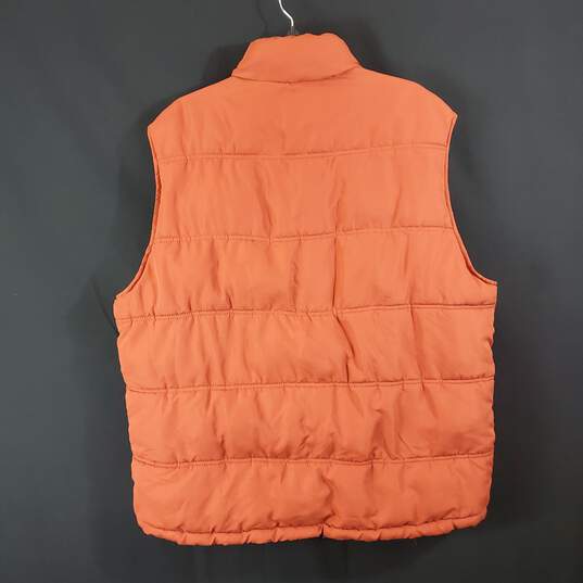 Field & Stream Men's Orange Puffer Vest SZ XL image number 2