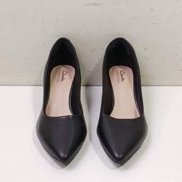 Ladies Black Wedge Heels Size 8.5