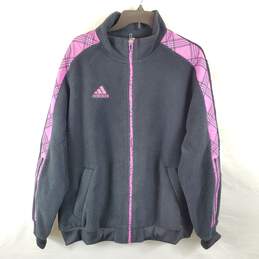 Adidas Women Black/Lilac Furry Jacket 2X NWT