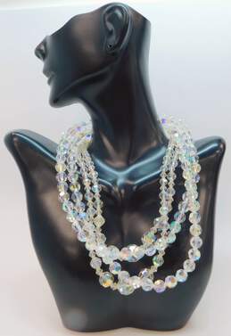 Vintage Silver Tone Aurora Borealis Crystal Costume Jewelry 172.8g alternative image