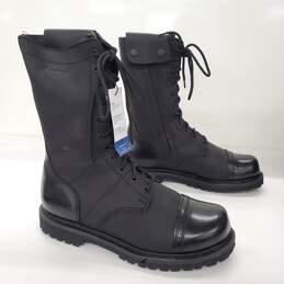 Bates Men's 11in Paratrooper Side Zip Black Leather Boots Size 11 E02184 NWT
