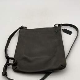 Coach Womens Gray Leather Inner Zipper Pocket Logo Charm Crossbody Bag alternative image