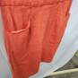 Women's Adriana Papell Size 16 Orange Sleeveless Linen Blend Midi Dress image number 3