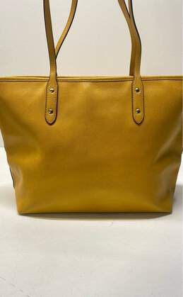 Coach Zip Top Leather Town Tote Yellow alternative image